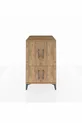 Kronos Nightstand with 2 Shelves and 4 Doors Pine-Pine