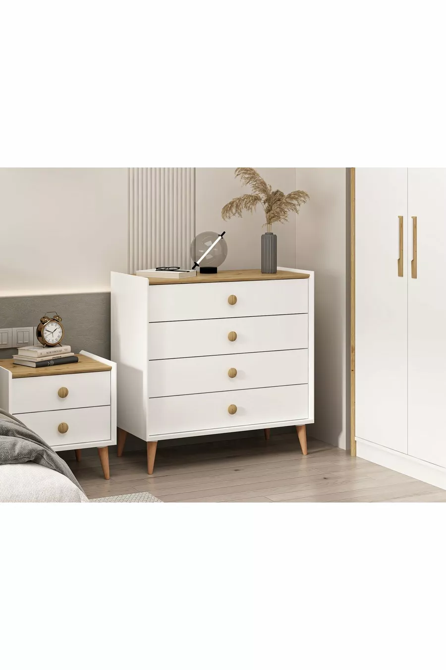 Mitra Commode - Blanc/Artisan