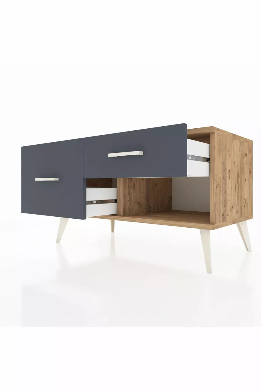 Commode Hyperion 2 tiroirs Pin-Pin/Anthracite