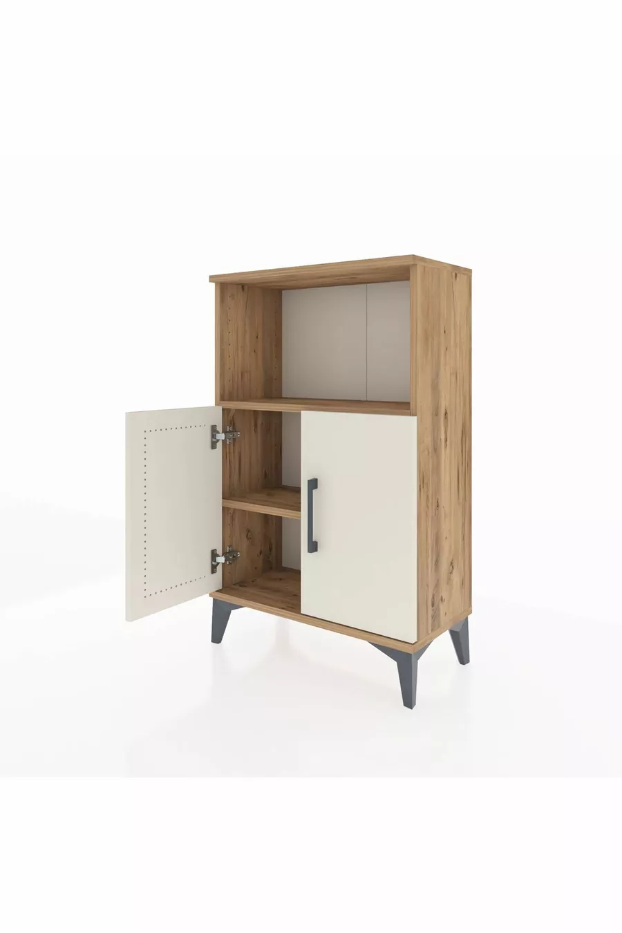 Arges Cabinet 2-Shelf 2-Door Pine-Marble
