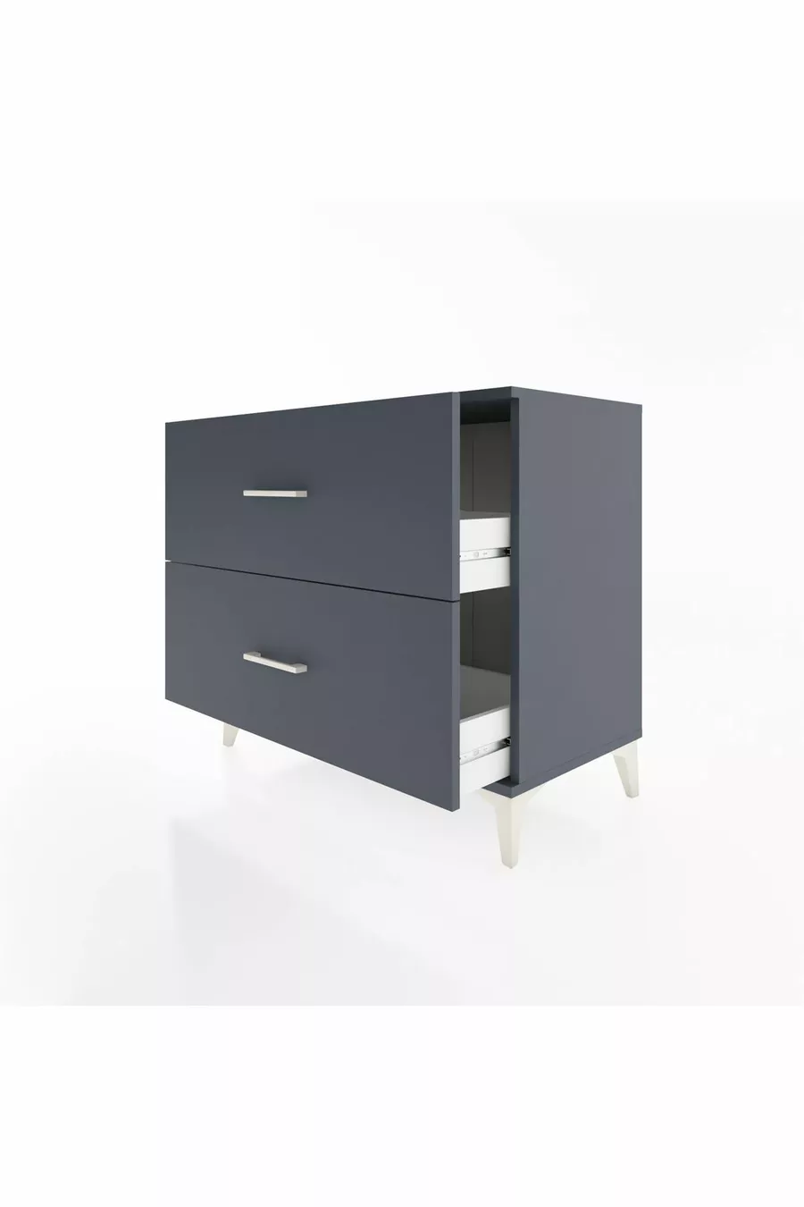 Commode Hyperion 2 tiroirs Anthracite-Anthracite