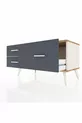 Commode Hyperion 3 étagères Pierre de Lune-Épicéa/Anthracite