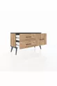 Commode Arges 3 étagères Pin-Anthracite/Pin