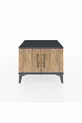 Table de chevet Hyperion à une étagère et deux portes Anthracite-Pin