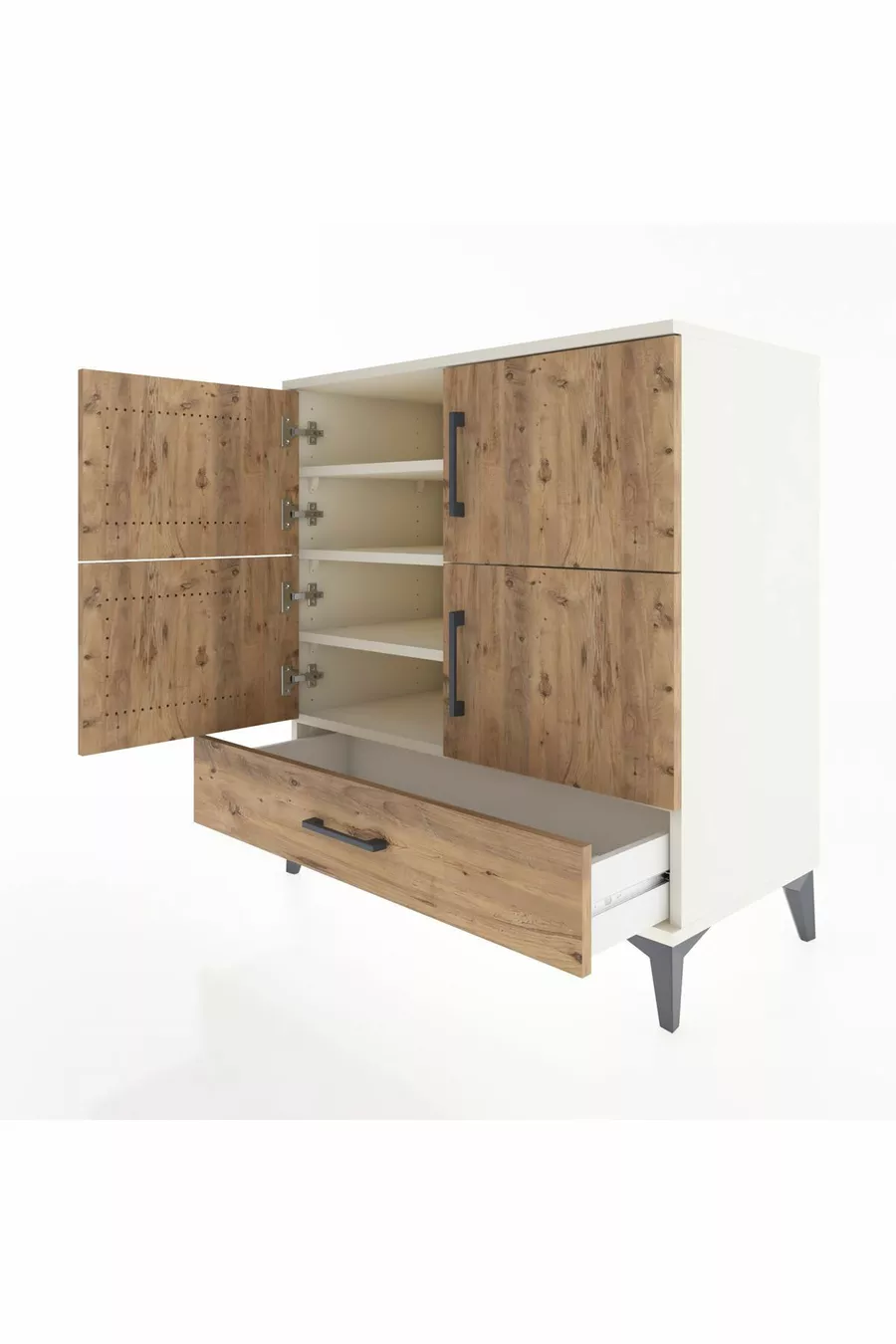 Hyperion Dressoir 4 Planken 1 Lade 4 Deuren Maansteen-Scandinavisch