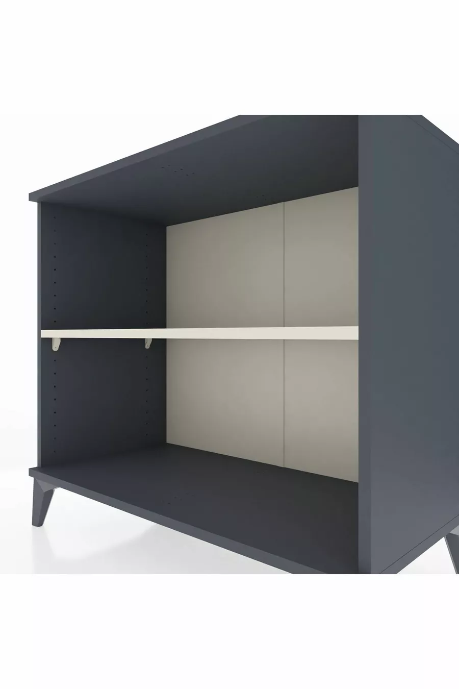 Commode Hyperion à une seule étagère Anthracite-Pierre de lune