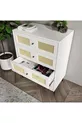 Commode Blanche Moonlight 4 Tiroirs avec Détails de Dessus
