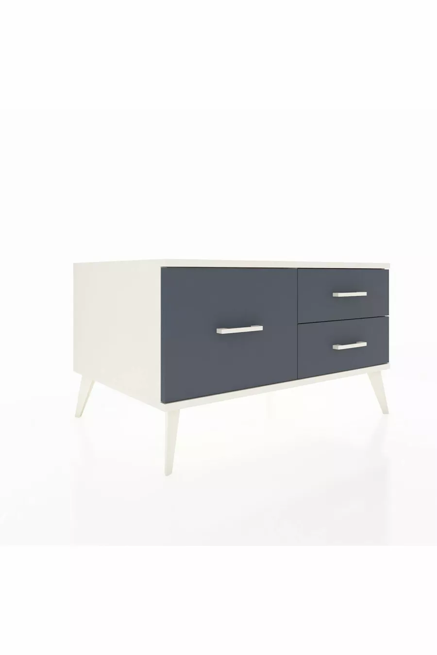 Commode Kronos 3 tiroirs Pierre de lune/Pierre de lune/Anthracite