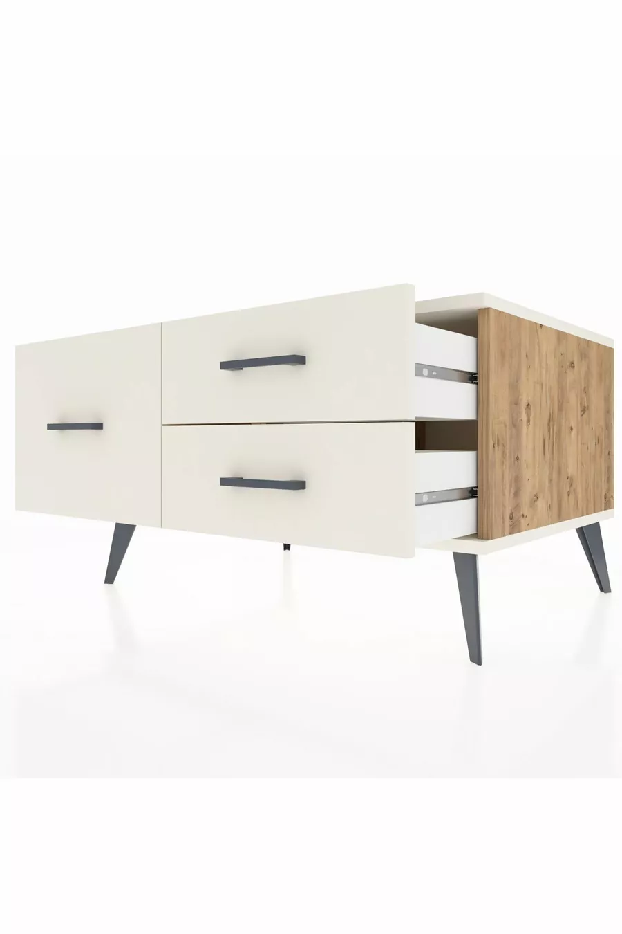 Commode Kronos à 3 tiroirs Pin-Pierre d'Agate