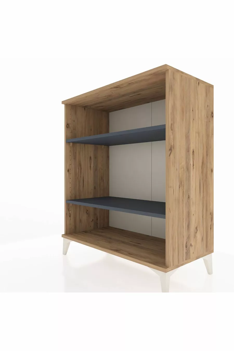 Commode Hyperion 2 étagères Pin-Anthracite