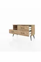 Commode Arges à un seul étagère et 3 tiroirs en pin