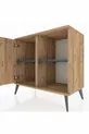 Commode Hyperion avec 2 étagères et une porte en pin-pin/anthracite