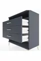 Hyperion Dressoir Met Eén Plank En 3 Lades Antraciet-Antraciet