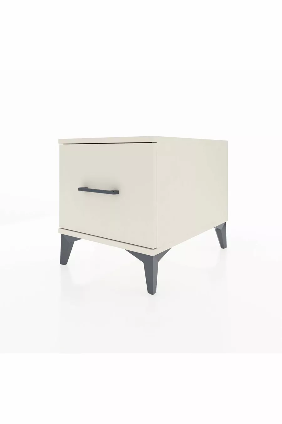 Kronos Nightstand Single Drawer Moonstone-Moonstone