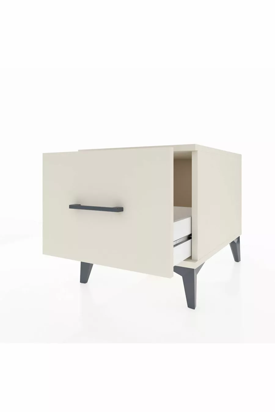 Kronos Nightstand Single Drawer Moonstone-Moonstone