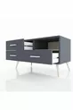 Commode Hyperion à une étagère et 3 tiroirs Anthracite-Sapin/Anthracite
