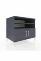 Commode Kronos 3 étagères 2 portes Anthracite-Anthracite
