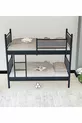 Gm Star Lits superposés Bois et Métal Noir-anthracite Gris
