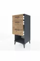 Chevet Hyperion 3 tiroirs Anthracite-Pin
