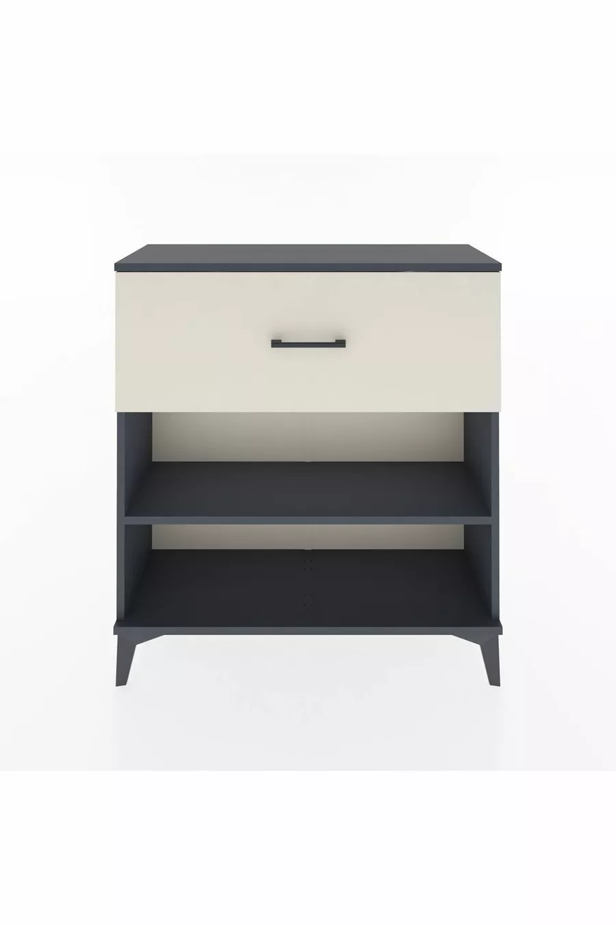 Commode Arges à une étagère et un tiroir, anthracite-pierre de lune