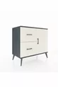 Hyperion Dresser with One Shelf, 2 Drawers, and Single Door, Anthracite-Quartz