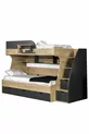 Lit superposé Ranza, lit superposé Truva avec tiroirs, 2 matelas Comfort