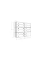 Twelve-Drawer White Dresser with Shelves, Without Strips