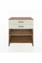 Commode Hyperion à un seul étagère et 2 tiroirs en pin-onyx