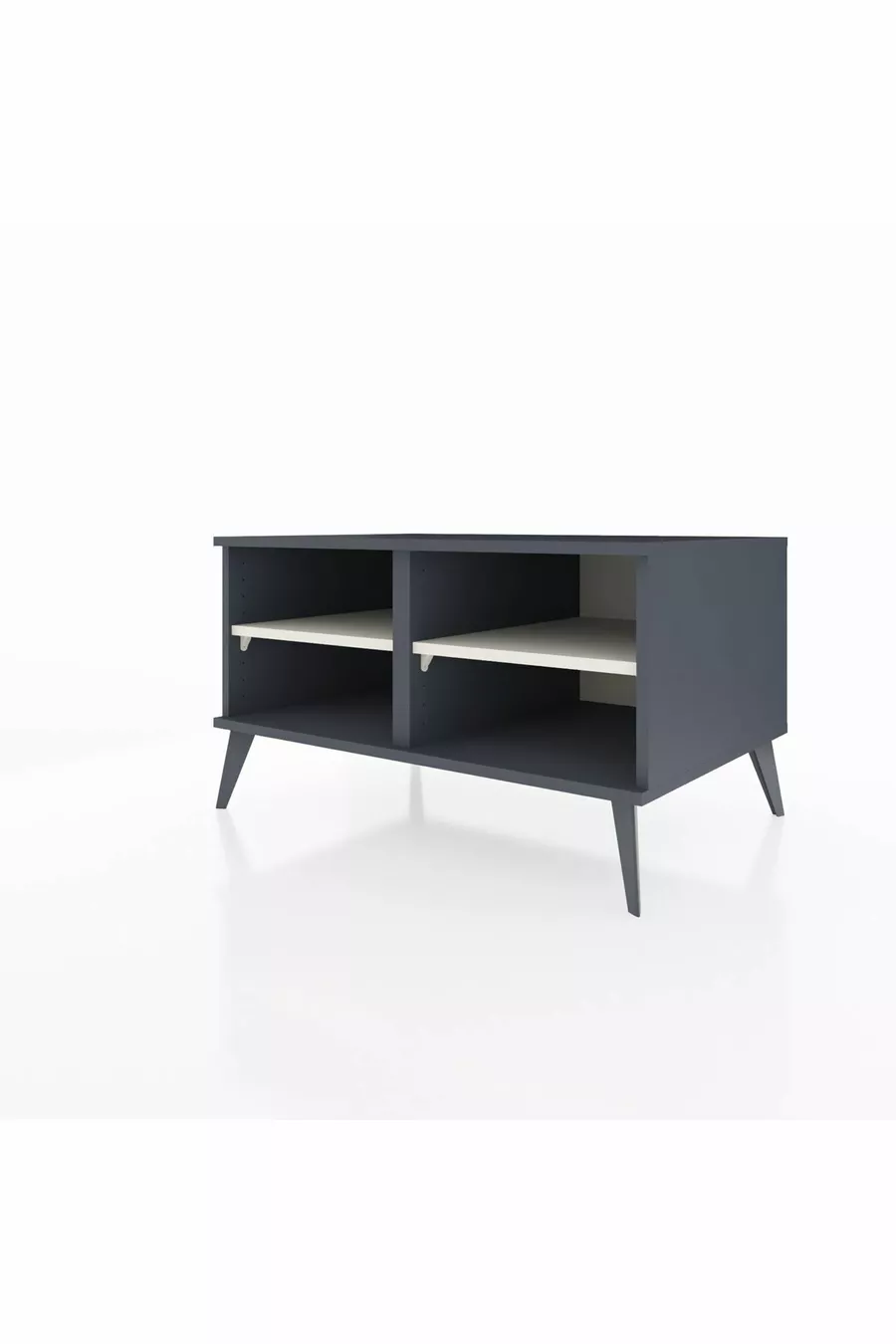 Commode Kronos 2 étagères Anthracite-Anthracite/Pierre de lune
