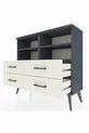 Arges Dresser 4 Shelves 4 Drawers Anthracite-Anthracite/Moonstone