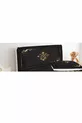 Bed Base Headboard Cover Rectangular Striped Decorative Pattern with Center Motif
