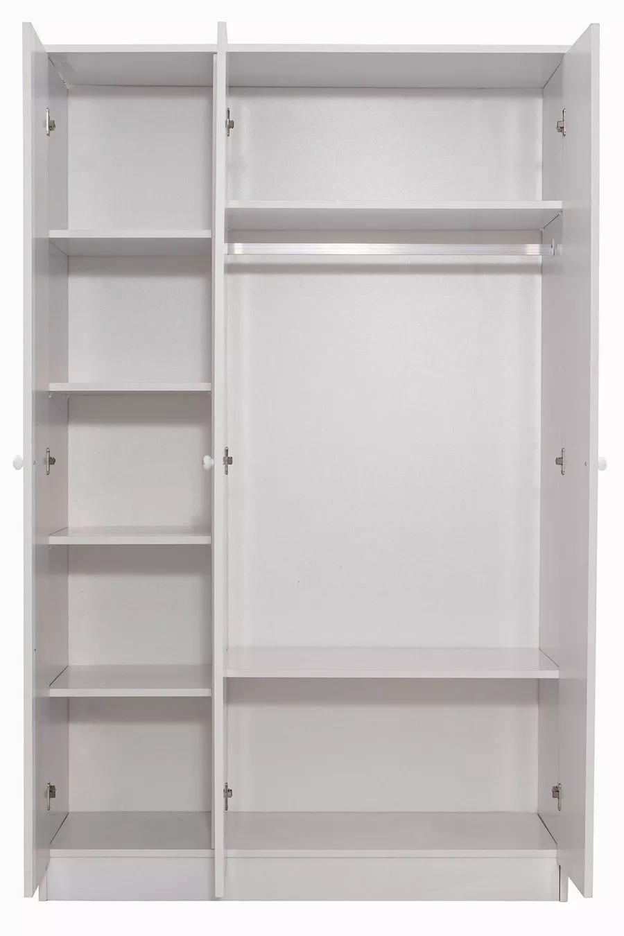 Bunk Bed, London Bunk Bed with Bed Frame, Desk with Seating, 3-Door Wardrobe