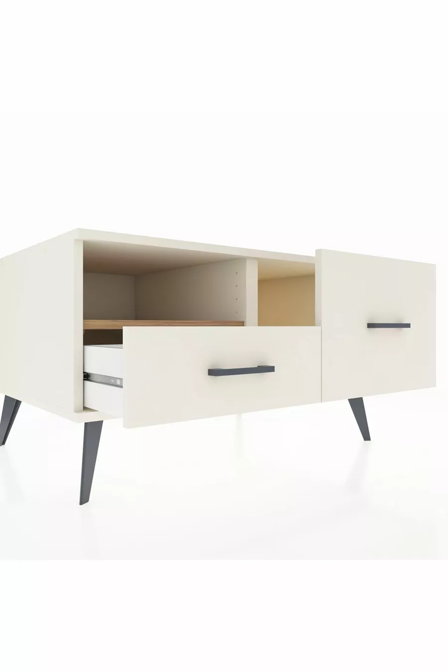 Comò Kronos con un ripiano e 2 cassetti Agata-Pino/Agata