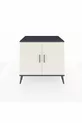 Commode Kronos 2 étagères 2 portes Anthracite-Pierre de lune