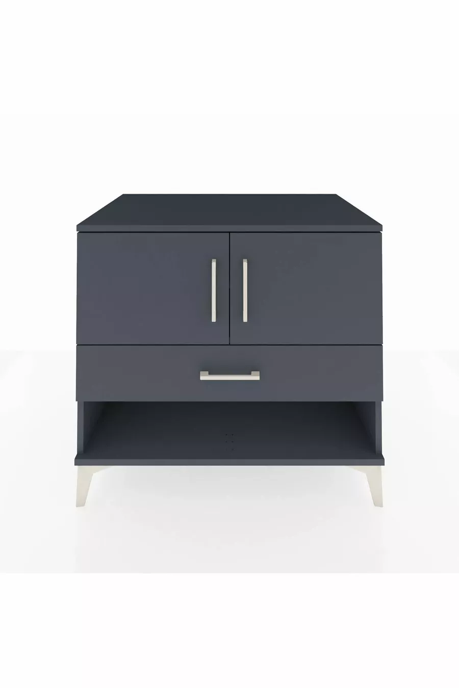 Kronos Dresser with 2 Shelves, 1 Drawer, and 2 Doors, Anthracite-Anthracite