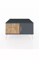 Commode Kronos avec une seule étagère, un tiroir et une porte, Anthracite-Anthracite/Pin