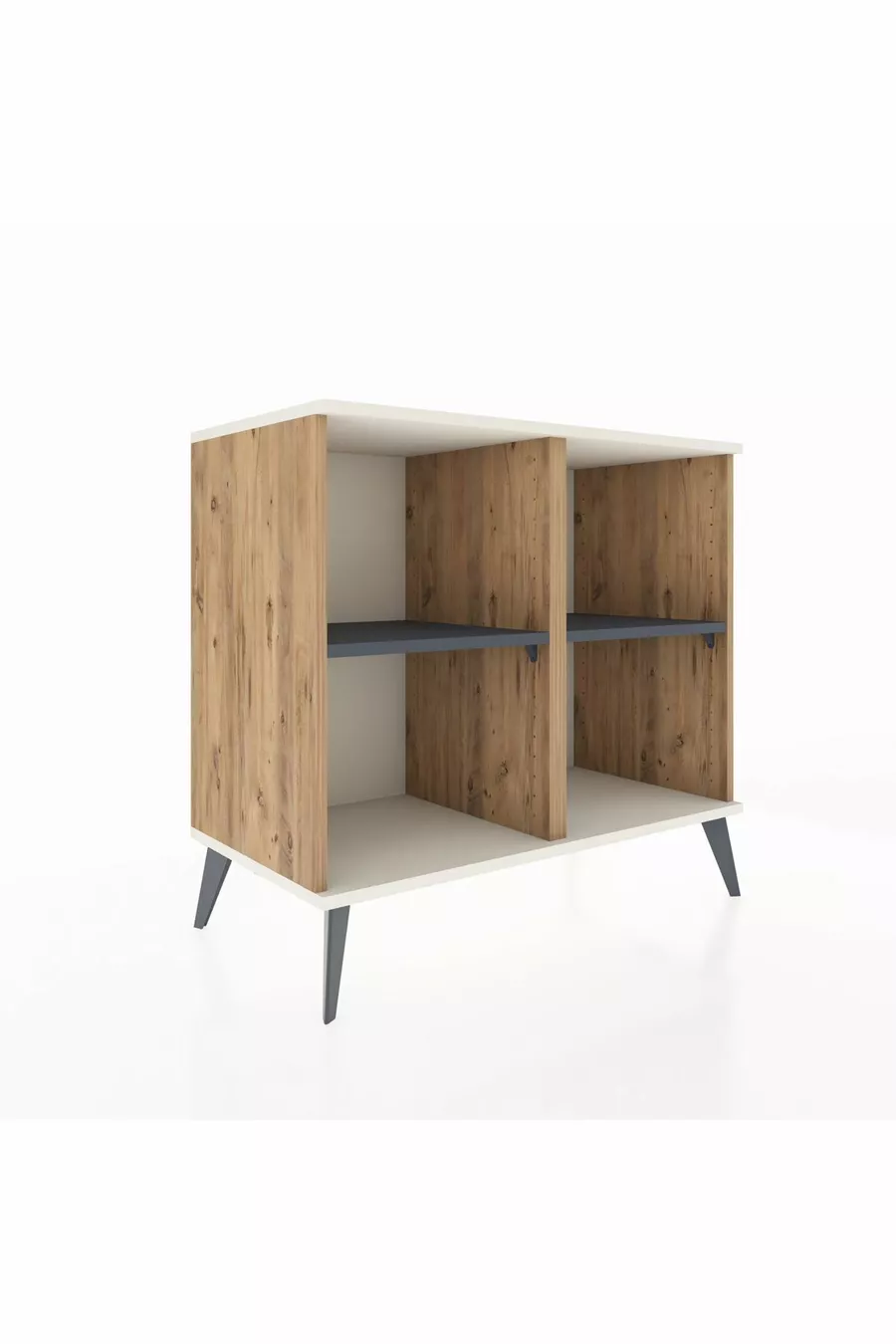 Hyperion Kommode 2 Regale Kiefer-Marmor/Anthrazit