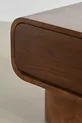 Huron Solid Walnut Single Drawer Rustic Nightstand, Bedside Table