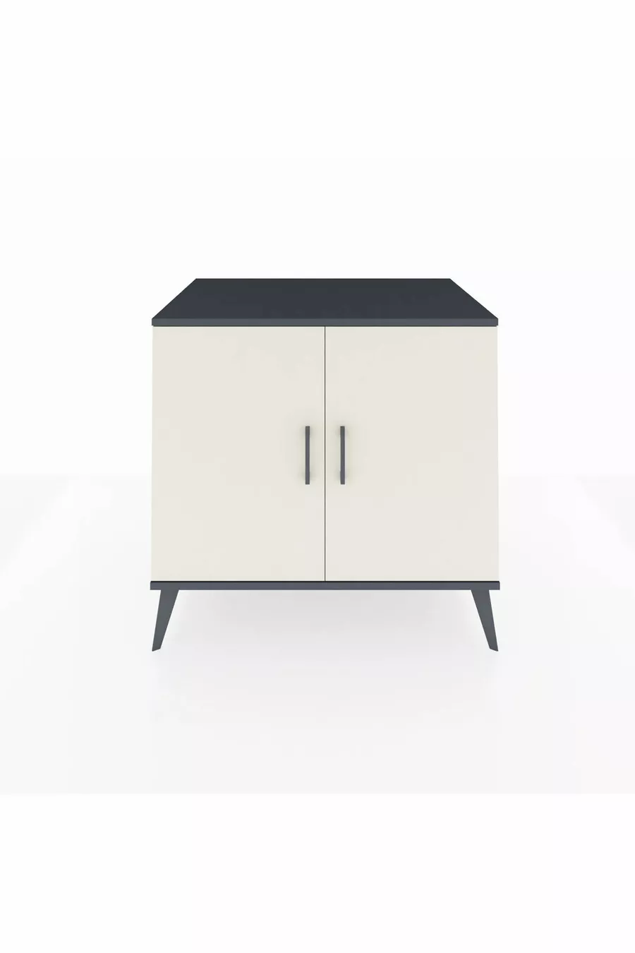 Commode Kronos 2 étagères 2 portes Anthracite-Pierre de lune/Anthracite