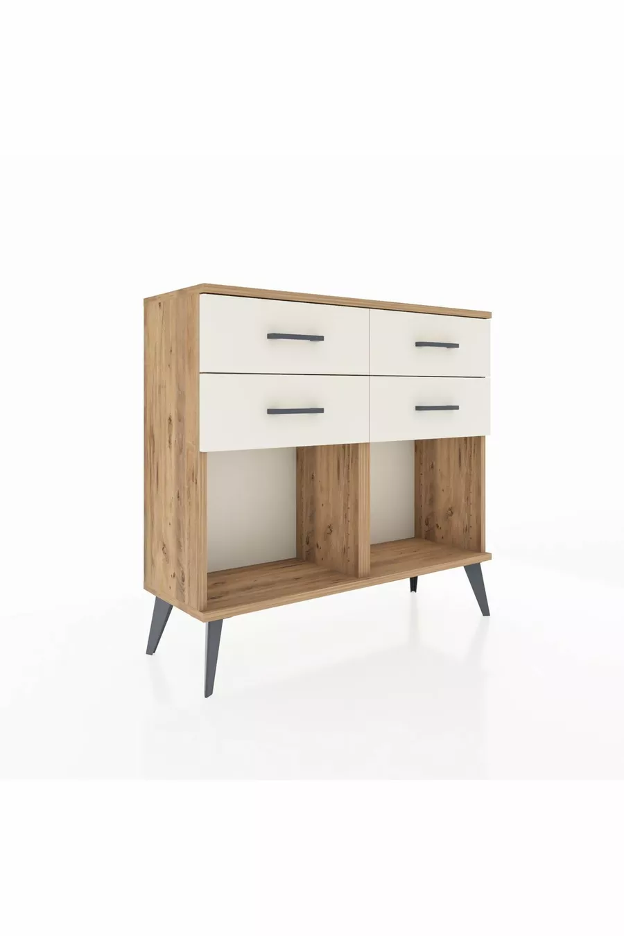 Commode Arges 4 tiroirs Pin-Pin / Pierre de lune