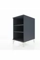 Kronos Nightstand 2-Shelf Anthracite-Anthracite