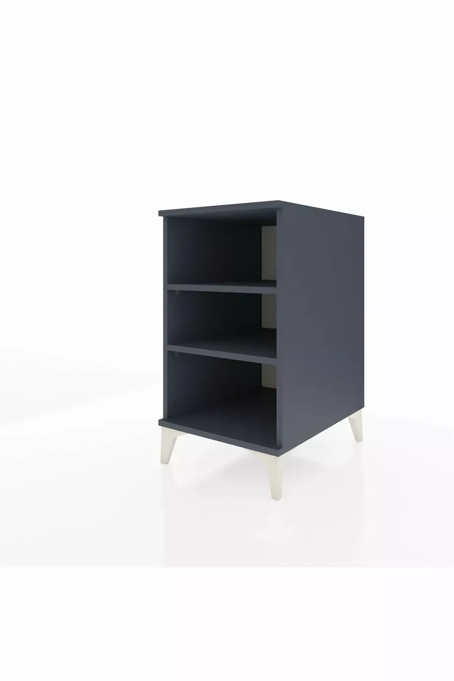 Kronos Nightstand 2-Shelf Anthracite-Anthracite