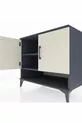 Commode Kronos 2 étagères 2 portes Anthracite-Pierre de lune