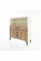 Commode Arges 3 étagères 1 tiroir 2 portes Pierre de lune-Épicéa