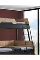 Ranza, Letto a Castello Doppio Lungo Alba, cm - cm - Noce-Antracite + 2 Materassi Comfort