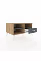 Commode Kronos 2 étagères 1 tiroir Pin-Anthracite