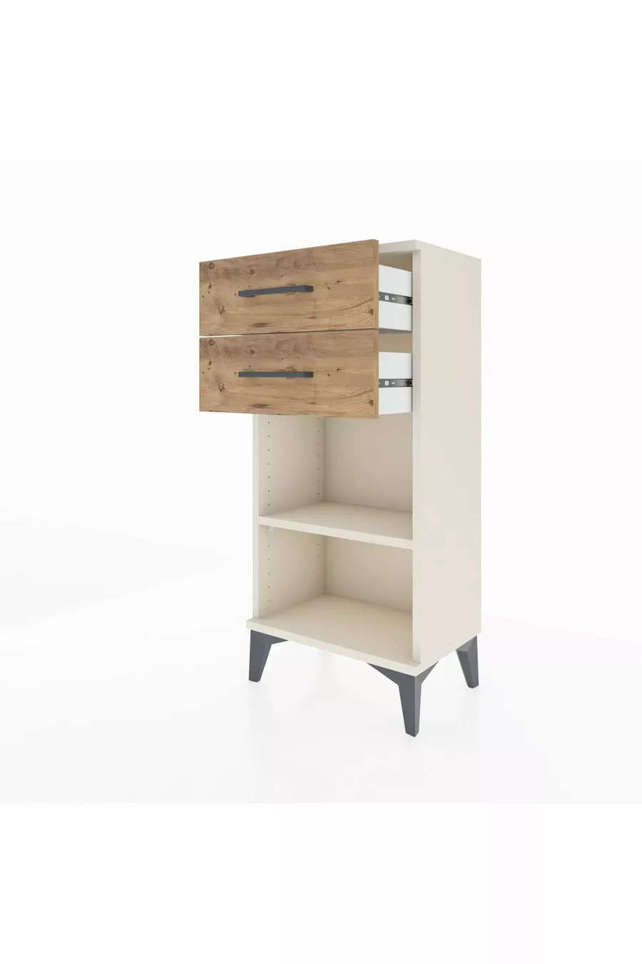 Argeş Commode met één plank en 2 lades, Agaat-dennen