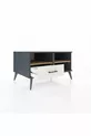 Commode Kronos 2 étagères 1 tiroir Anthracite-Cèdre/Mer de pierre