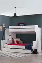 Ladekast met Trap Kinderkamer Brede Witte Stapelbed
