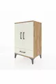 Hyperion Nightstand with 3 Shelves, 1 Drawer, 2 Doors, Pine-Agate